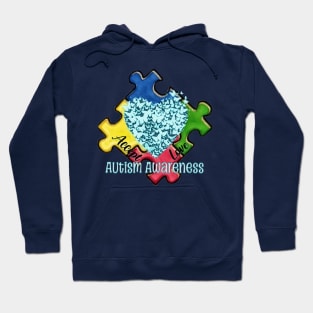 Autism Awareness Puzzle and Butterflies Design Hoodie